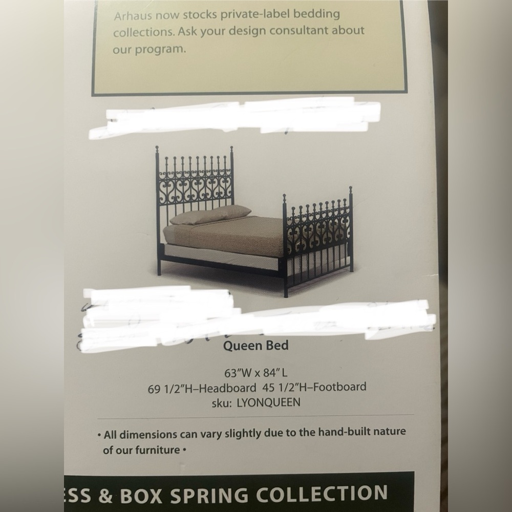 ISO ISO ISO ARHAUS LYON WROUGHT IRON BED QUEEN PLEASE HELP! PLEASE SHARE!!!